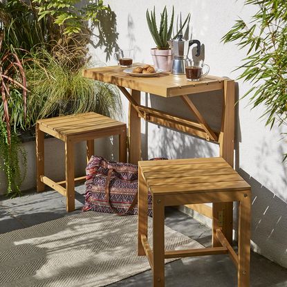 argos wooden bench to bistro set