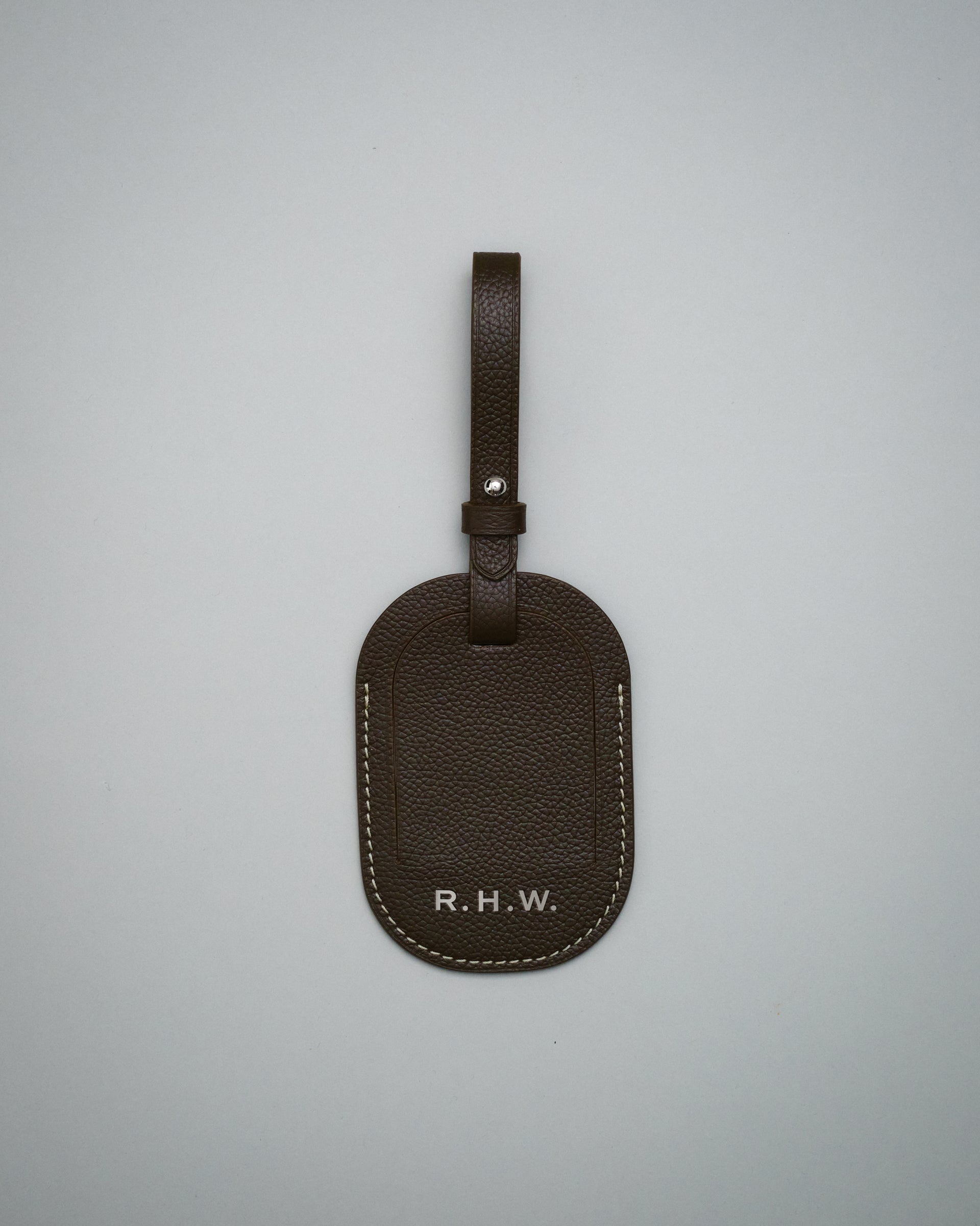 Kensington Leather Luggage Tag - Chocolate