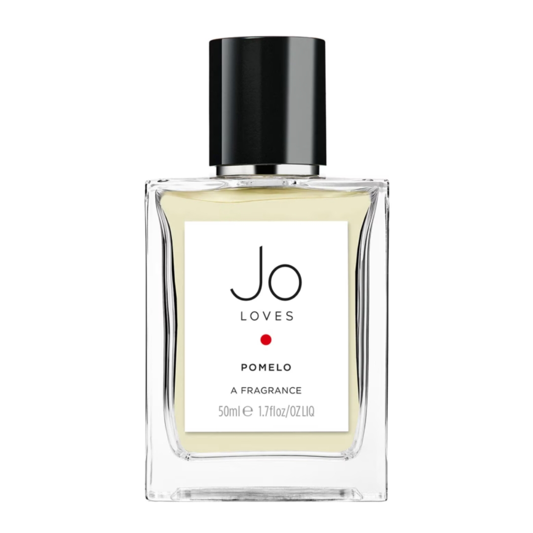 A product shot of the Jo Loves Pomelo fragrance, on a white background