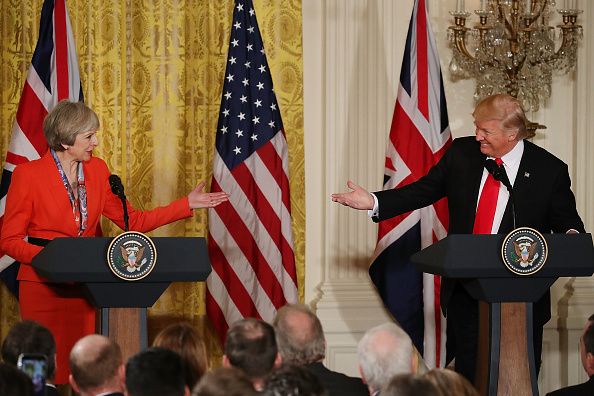 Theresa May and Donald Trump.