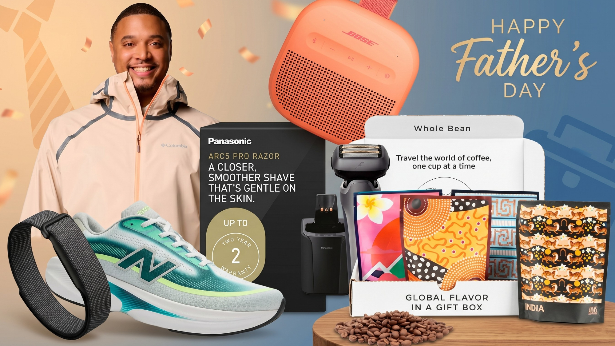 Collage of Father's Day gift ideas