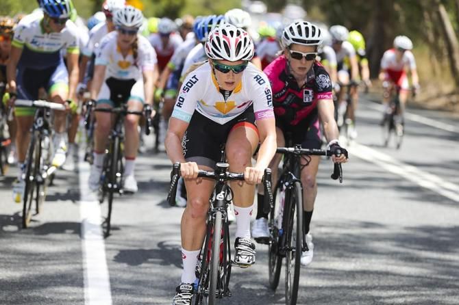 Tiffany Cromwell put on some pressure on a long climb