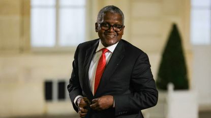 Aliko Dangote, the wealthiest African person, is seen in 2024.