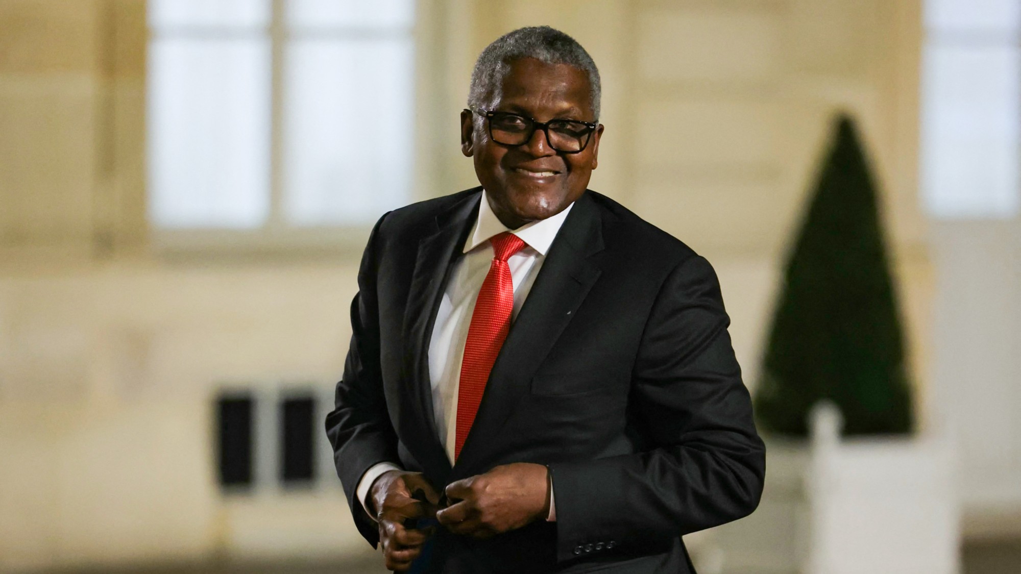 Aliko Dangote, the wealthiest African person, is seen in 2024.