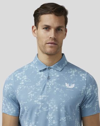 Castore SS24 men's polo top in blue