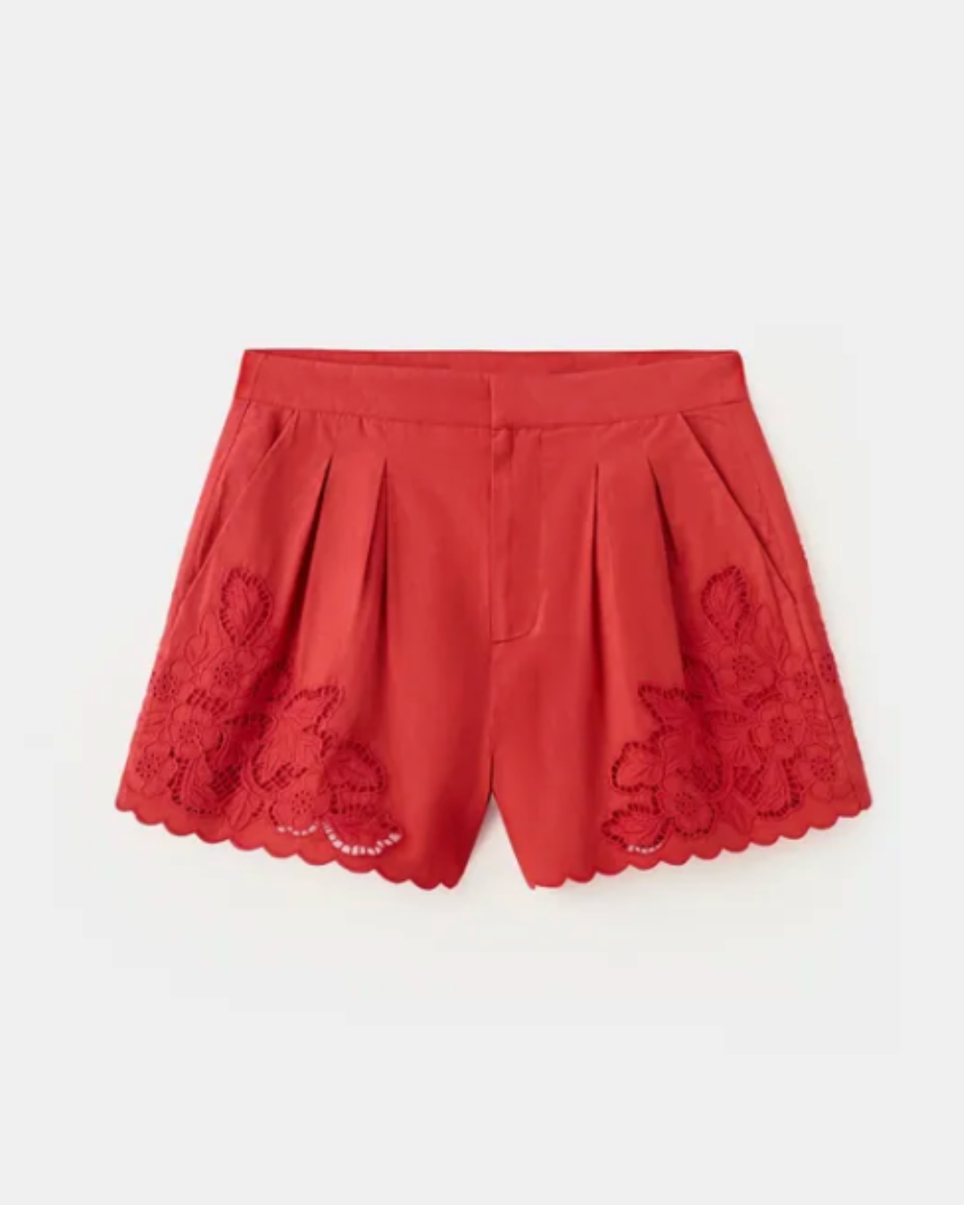 MANGO, Embroidered Openwork Shorts