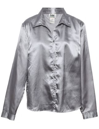 Silver Shiny Metallic Shirt - Xl