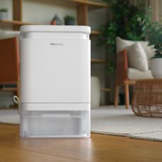 Pro Breeze dehumidifier in living room