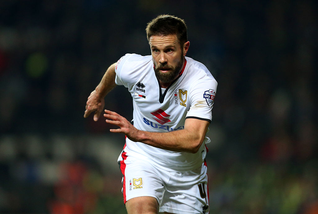 Matthew Upson of MK Dons during the Emirates FA Cup match between MK Dons and Northampton Town at Stadium mk on January 19, 2016 in Milton Keynes, England.