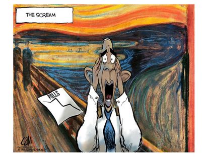 Obama cartoon polls Democrats midterm election