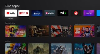 Chromecast med Google TV svenskt gränssnitt