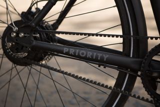 Gates carbon belt drive and NuVinci rear hub on the Priority Continuum Onyx bike