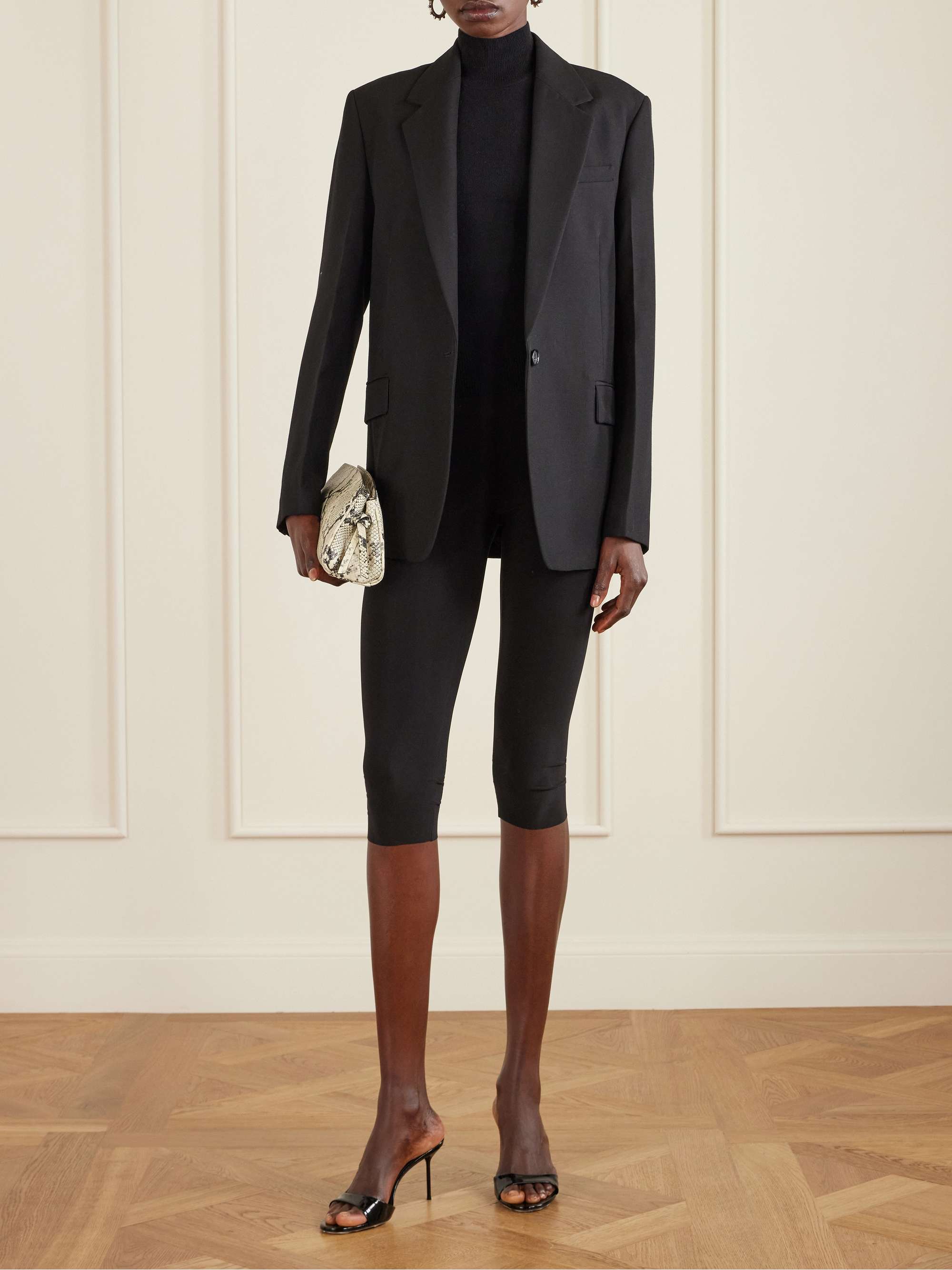 Pedal Pusher Cropped Stretch-Jersey Leggings