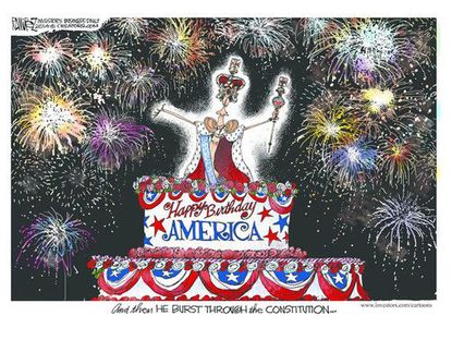 Obama cartoon Fourth of July executive order