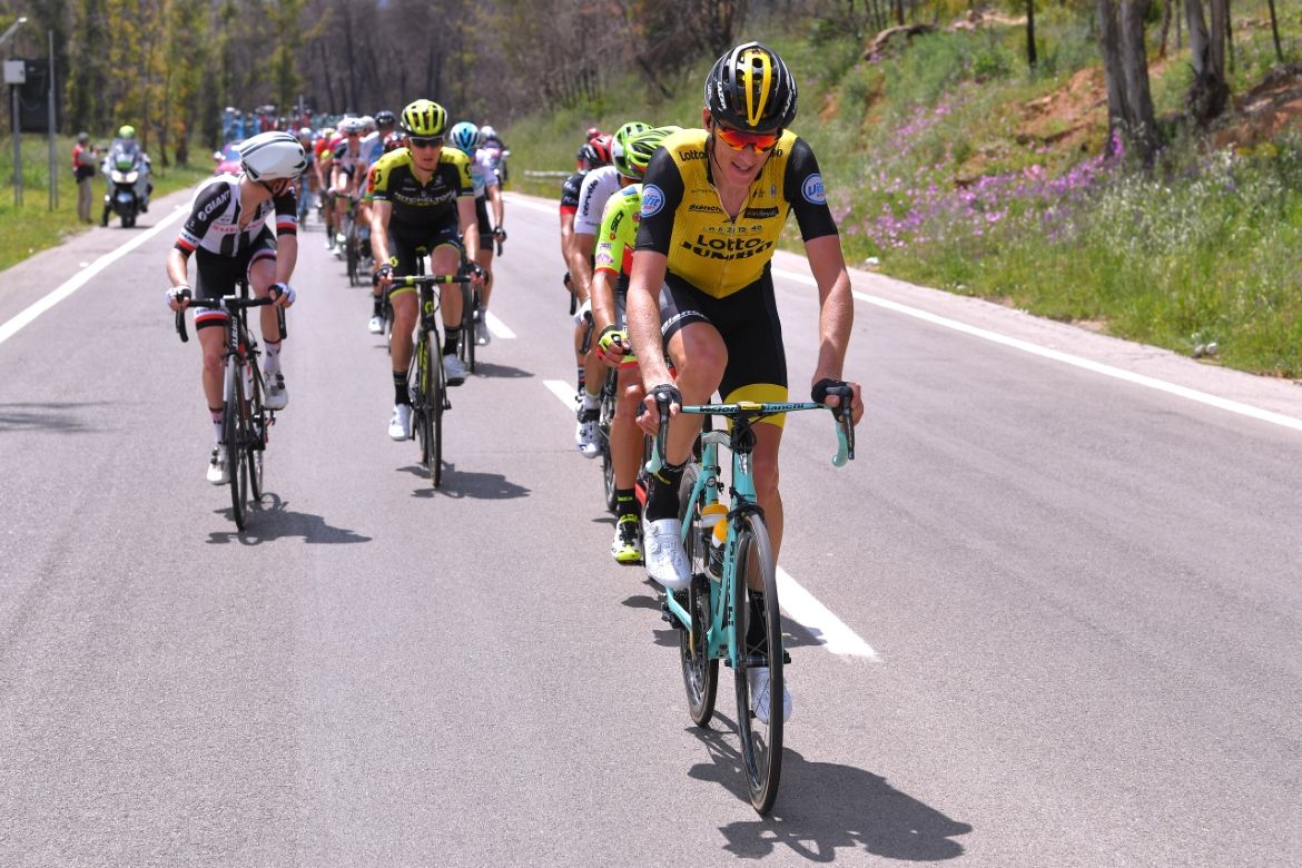Robert Gesink was in the break