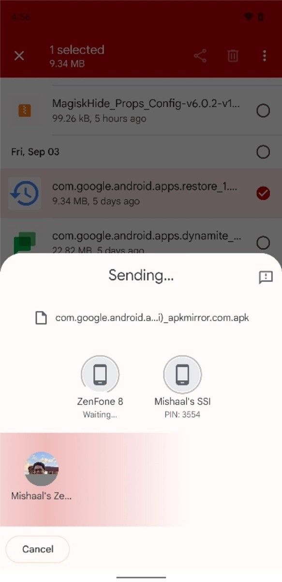 Nearby Share Group Transfer