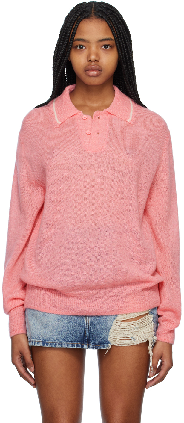 Pink Destroyed Polo