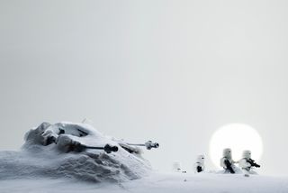 "Hoth: The Dawn After" shows the end of the Rebel Alliance's presence on Hoth in "Lego Star Wars: Small Scenes from a Big Galaxy."