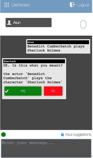 SHERLOCK uses "controlled natural language" to communicate with users.