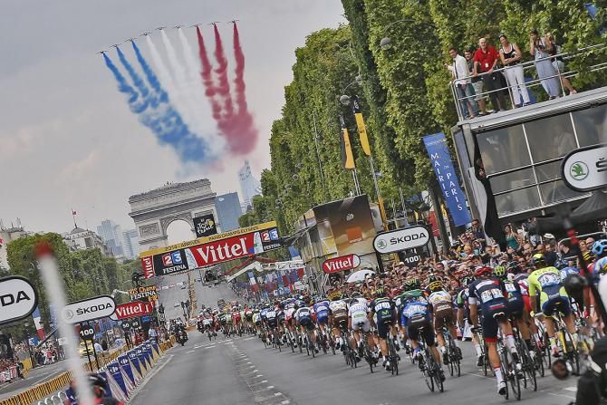 The final stage of the Tour de France takes place on the Champs-&Eacute;lys&eacute;es