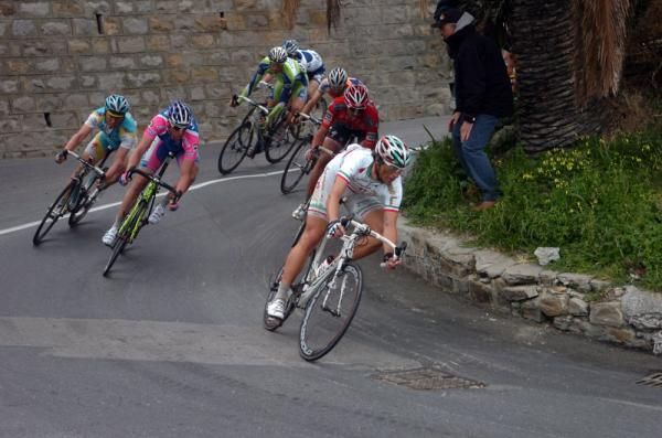 Filippo Pozzato (Katusha) gave it his best shot both up and down the Poggio