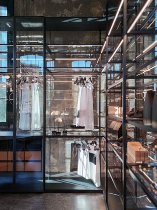 Porro London interior with wardrobe system