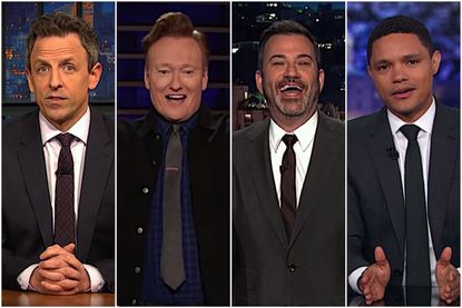 Late night hosts on Trump's acquittal