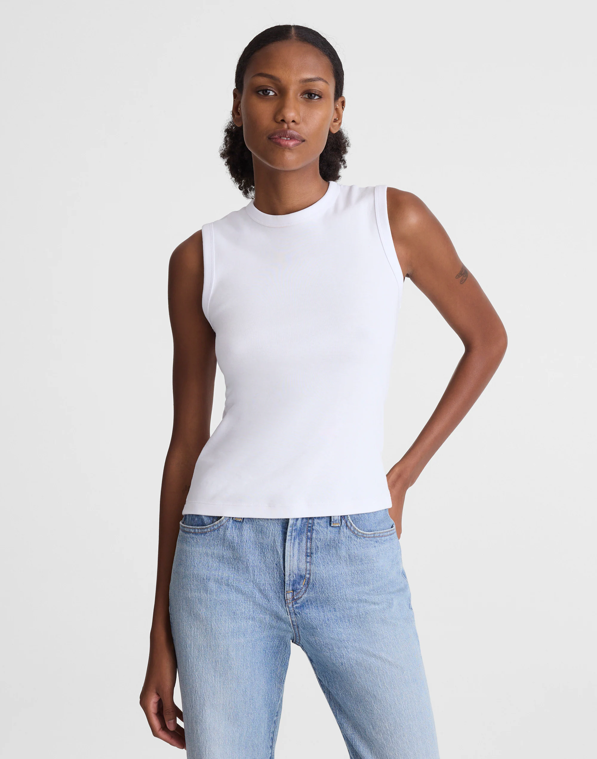 90s Shell Tank in Compact Cotton