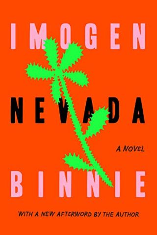 Nevada by imogen binnie book cover with a green flower