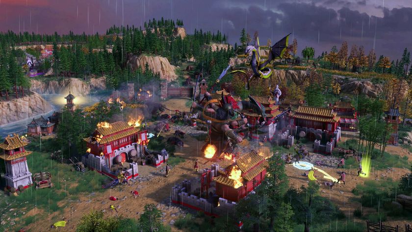 A sprawling battle in Age of Mythology: Retold&#039;s Immortal Pillars expansion.