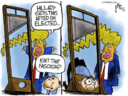 Political cartoon U.S. Donald Trump fascism