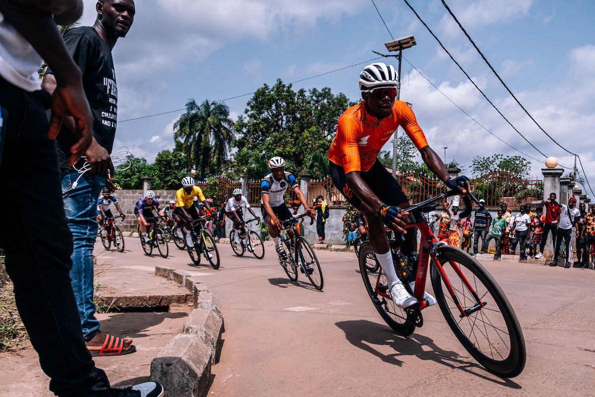 Picture by Oskar ScarsbrookSWpixcom 2630042023 Cycling SIS Science in Sport Tour de Lunsar 2023 Sierra Leone Africa