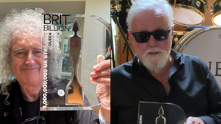 Brian May and Roger Taylor with their BRIT Billion Award