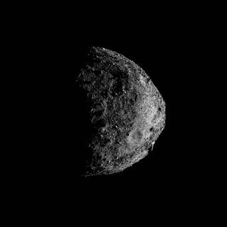 The OSIRIS-REx spacecraft captured this image of Bennu's south pole on Dec. 17, before it slipped into orbit around the asteroid.