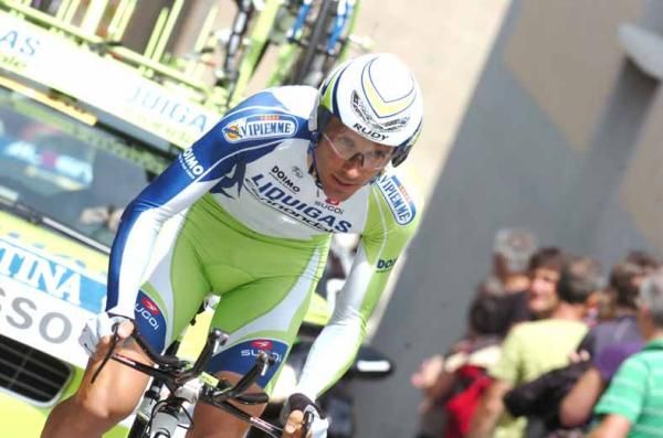 Ivan Basso (Liquigas-Cannondale) never found his rhythm on a testing circuit.