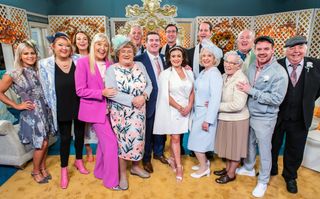 There's a knees up at Mrs Browns to celebrate Maria and Dermot.