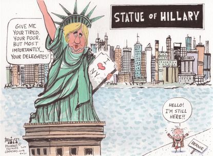 Political Cartoon U.S. Hillary New York 2016