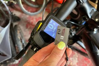This image shows the display of the Volt Pulse LS just switched on by the rider holding a card fob close to the unit