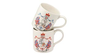A pair of commemorative coronation mugs from Cath Kidston.