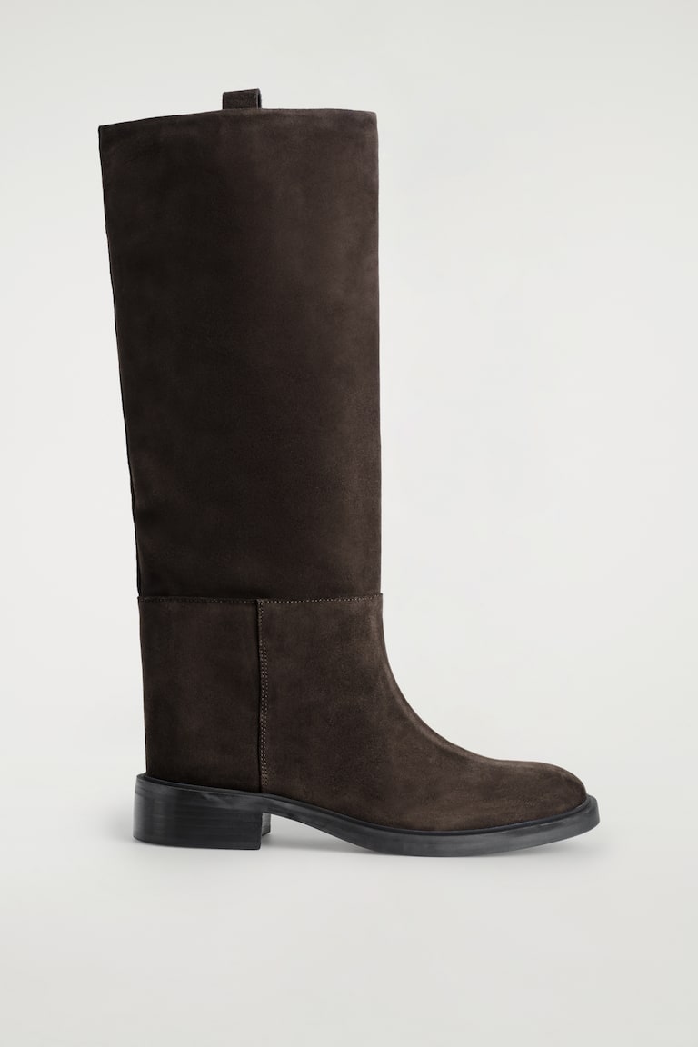 Suede Riding Boots