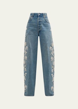 Citizens of Humanity Ayla High Rise Embroidered Baggy Jeans