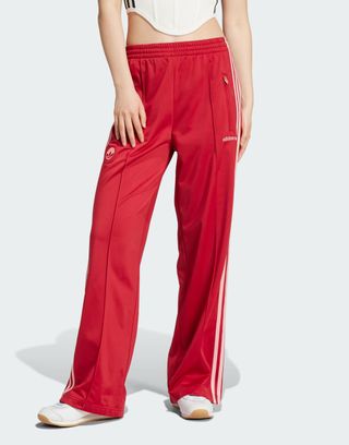 Adidas Originals Firebird Badge Track Pants in Red