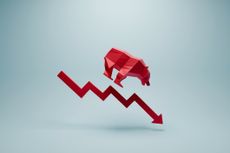 stocks red arrow down bear market