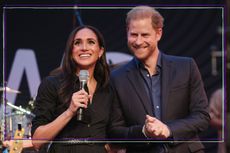 Prince Harry and Meghan Markle on stage at Invictus Games 2023
