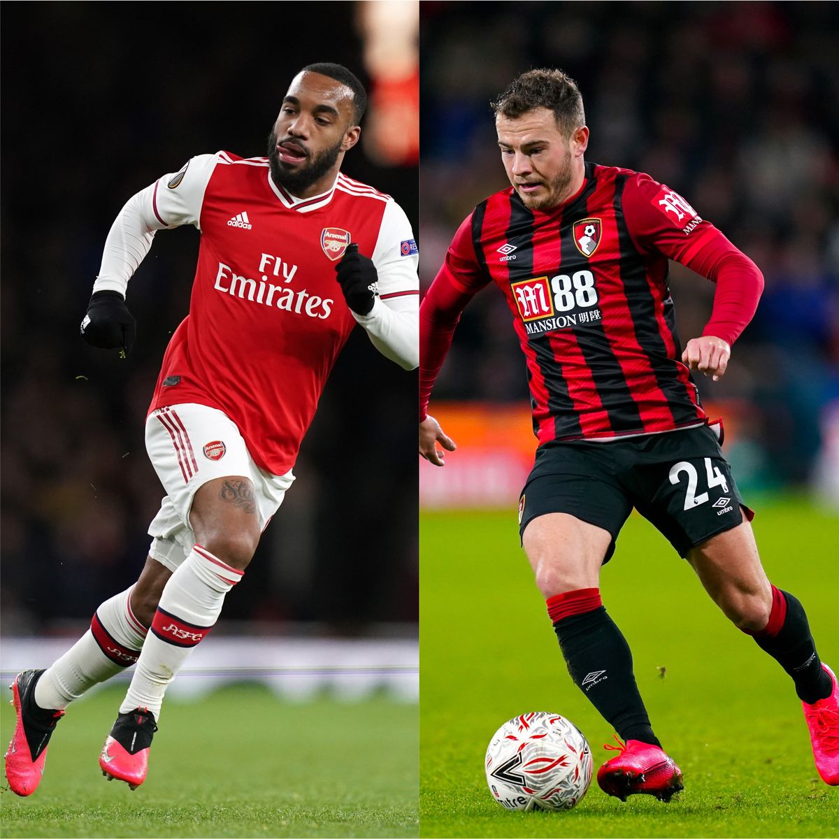 Alexandre Lacazette and Ryan Fraser