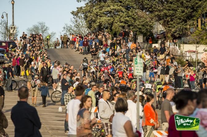 Thousands of people came out to watch the Whiskey fat tire crit