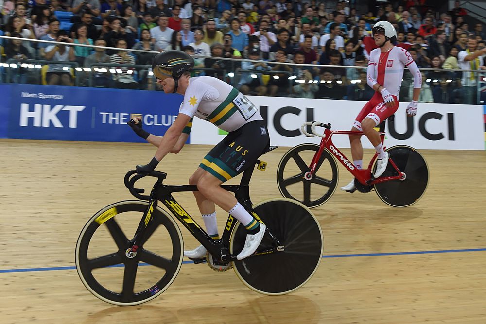 Cameron Meyer (Australia) wins the points race