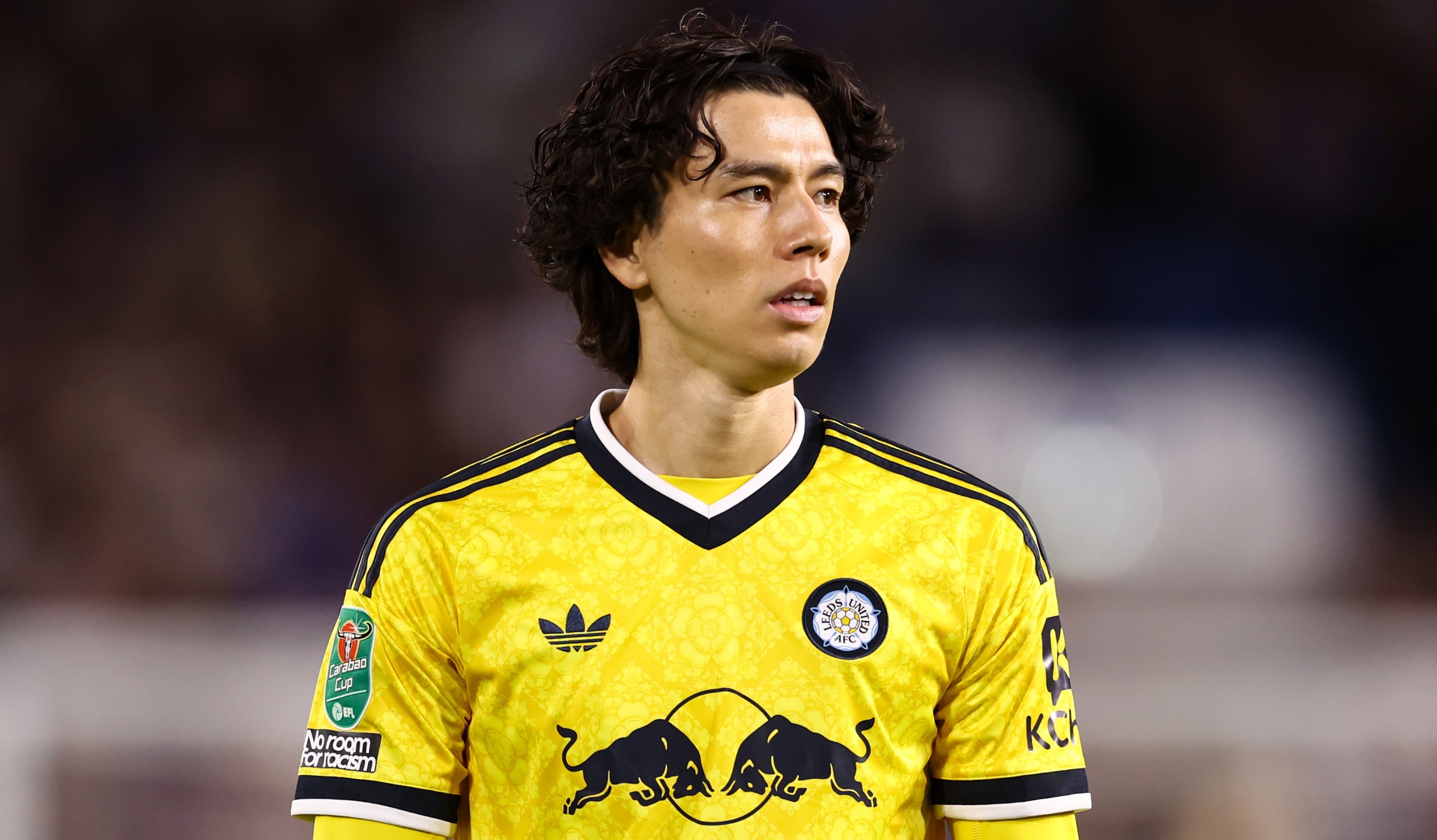 Ao Tanaka of Leeds United during the Carabao Cup Third Round match between Chelsea and Leeds United at Stamford Bridge on September 9, 2026 in London, England