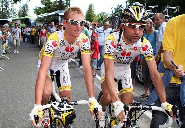 Leonardo Piepoli (Saunier Duval - Scott) and team-mate Juan Jose Cobo Acebo were delighted with the result.