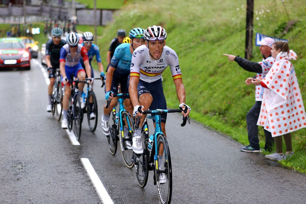 LE GRAND BORNAND FRANCE JULY 03 Omar Fraile of Spain and Team Astana Premier Tech in the Breakaway during the 108th Tour de France 2021 Stage 8 a 1508km stage from Oyonnax to Le GrandBornand LeTour TDF2021 on July 03 2021 in Le Grand Bornand France Photo by Tim de WaeleGetty Images